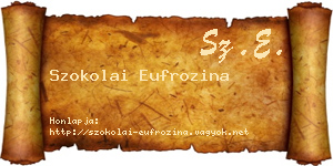 Szokolai Eufrozina névjegykártya